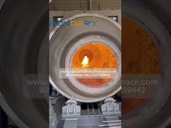 Oven pencairan logam industri berputar dengan menggunakan gas Oven pencairan aluminium