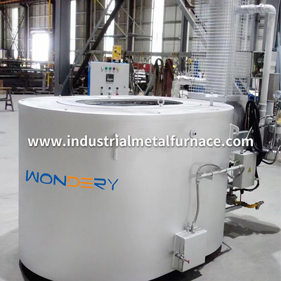Beli 300 hingga 1000 kg Oval Gas Fired Crucible Melting Furnace Aluminium Scraps dengan Recuperator online manufacture