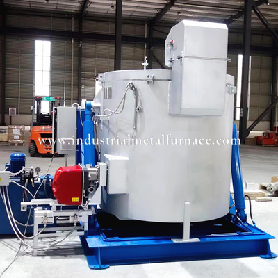 Beli 500kg Gas Fired Aluminum Melting Furnace with Riello Burner 720℃ online manufacture