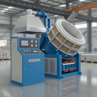 membeli Tungku Peleburan Induksi Frekuensi Menengah Kapasitas 0,5 Ton untuk Peleburan Cepat Paduan Aluminium dengan Sistem Miring Hidraulik pembuatan online