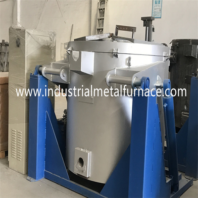 Beli 1000KG Gas Fired Melting Furnace 1400 Derajat Celcius Memiringkan Scrap Tembaga Melting online manufacture