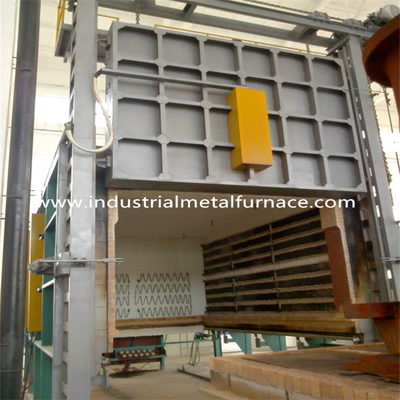 1200 °C Stainless Steel Pipe Annealing Pengolahan panas Tungku Bogie Fire Car Bottom Jenis