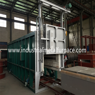 Perlawanan Listrik Industri 70KW Heat Treatment Car Bottom Furnace Bogie Hearth Furnace