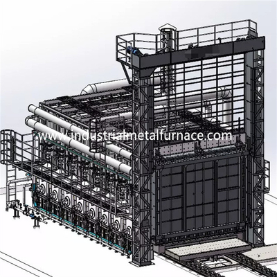 Gas Fired Car Bottom Bogie Hearth Furnace 4500×1500×1200mm 1150℃