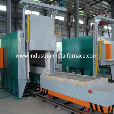 Perawatan Panas Berbahan Bakar Gas Bogie Hearth Furnace Car Bottom 2500 × 1000 × 800mm