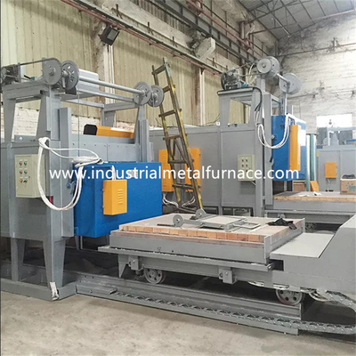 1200 Derajat Disesuaikan Listrik Bogie Hearth Car Bottom Furnace Heat Treatment Furnace Untuk Cetakan Pot Tanah Liat