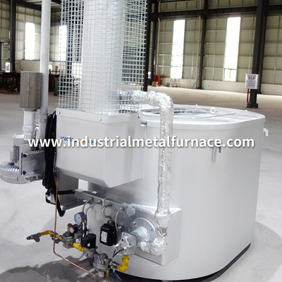 Oval Crucible 300 500 800 1000 kg Tungku Peleburan Logam Industri Gas dengan Recuperator