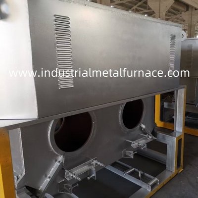 90KW 2 Chamber Industrial Gravity Casting Metal Melting Induction Furnace untuk Tembaga