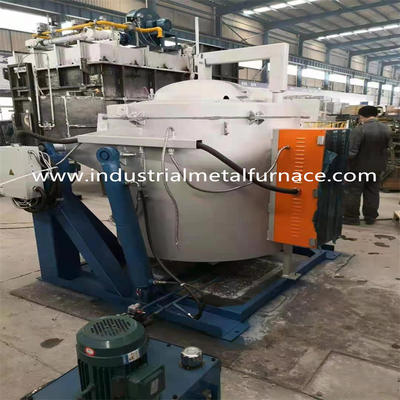 850 Deg Hidrolik Memiringkan Aluminium Crucible Melting Furnace Industrial Electric Resistance