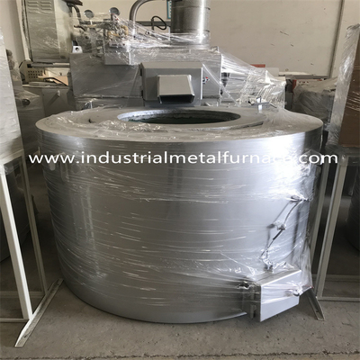 400kg Zamak 5 Wadah Aluminium Die Casting Tungku Peleburan Gas Alam Jenis Stasioner