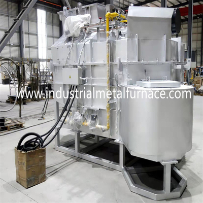 750kg / H 2 Kamar Tungku Peleburan Aluminium Industri Aluminium Die Casting Furnace