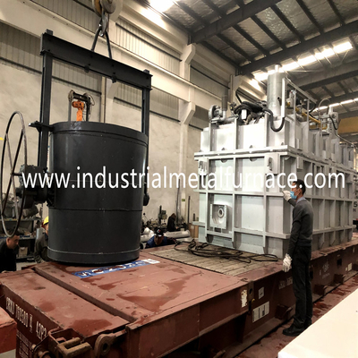 350kg 18KW Aluminium Holding Furnace Automatic Electric Vertical Ladle Preheater CE