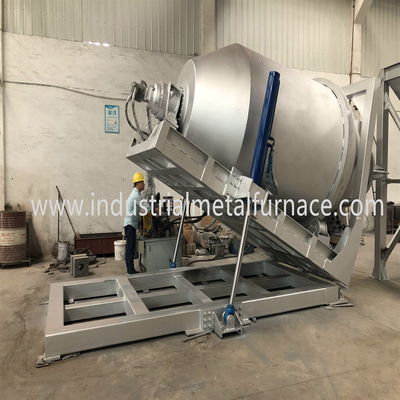 4000KG Gas Alam Industri Tungku Peleburan Logam Tembaga Rotary Furnace
